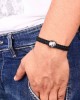 Aum Bracelet with Single Diamond Bead Aum Bracelet with Single Diamond Bead