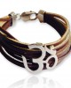 Wide Leather Om Bracelet Wide Leather Om Bracelet