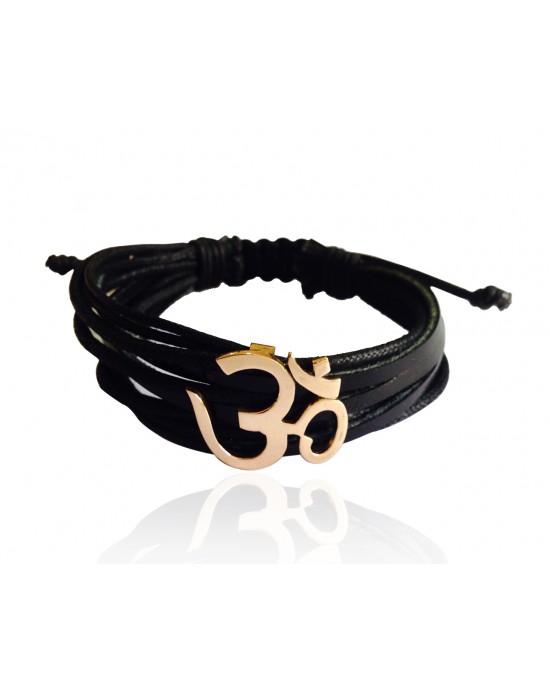 Wide Om Gold Bracelet Wide Om Gold Bracelet