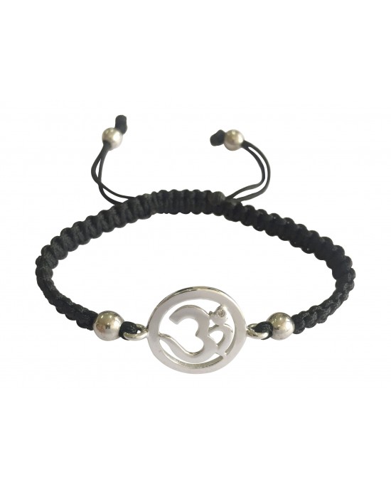 Auspicious Aum Charm Silver Bracelet for Girls Auspicious Aum Charm Silver Bracelet for Girls