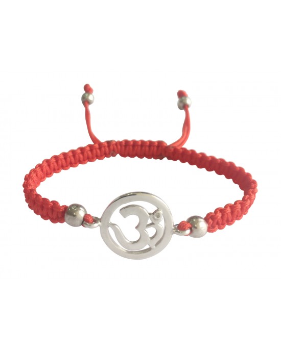 Auspicious Aum Charm Silver Bracelet for Girls Auspicious Aum Charm Silver Bracelet for Girls