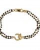 Gold Aum Bracelet on Mangalsutra Chain Gold Aum Bracelet on Mangalsutra Chain