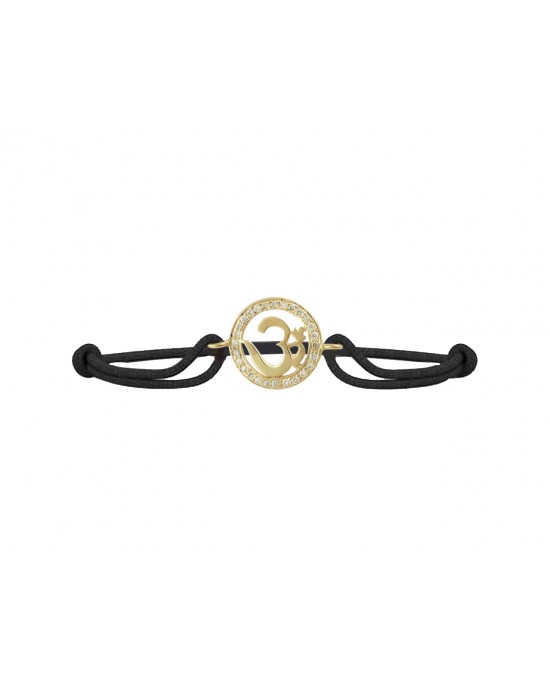 Om Border Diamond Bracelet in Gold Om Border Diamond Bracelet in Gold