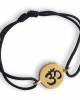 Auspicious Om Bracelet in 14k Gold for New Born Baby on adjustable black thread nazaria Auspicious Om Bracelet in 14k Gold for New Born Baby on adjustable black thread nazaria
