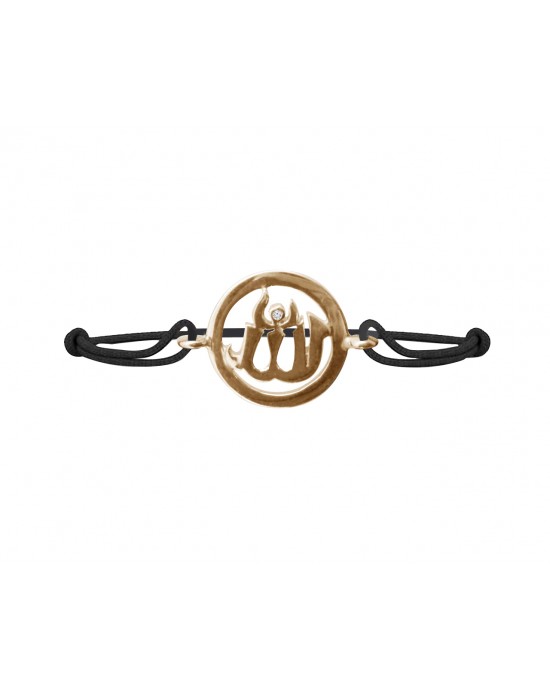 Allah Single Diamond Bracelet in Gold Allah Single Diamond Bracelet in Gold