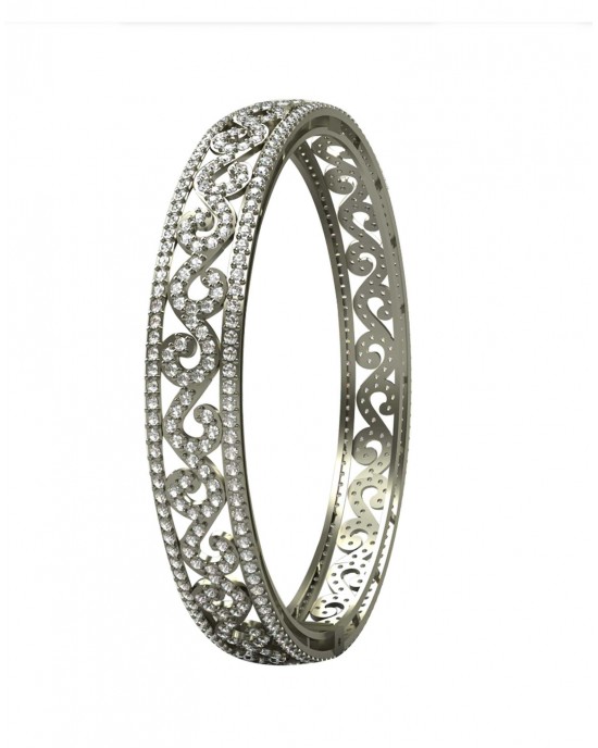 Alluring Diamond Bangle Pair Alluring Diamond Bangle Pair