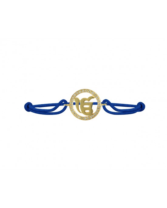 Ik Onkaar Border Diamond Bracelet in Gold Ik Onkaar Border Diamond Bracelet in Gold