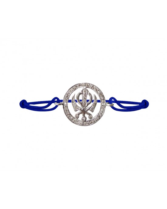 Khanda Full Diamond Bracelet in Silver Khanda Full Diamond Bracelet in Silver