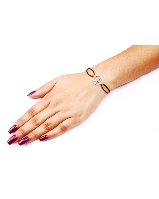Khanda Full Diamond Bracelet in Silver Khanda Full Diamond Bracelet in Silver