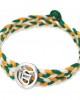 Ik Onkaar Bracelet in Silver with Diamonds on Braided Thread Ik Onkaar Bracelet in Silver with Diamonds on Braided Thread