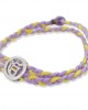 Ik Onkaar Bracelet in Silver with Diamonds on Braided Thread Ik Onkaar Bracelet in Silver with Diamonds on Braided Thread