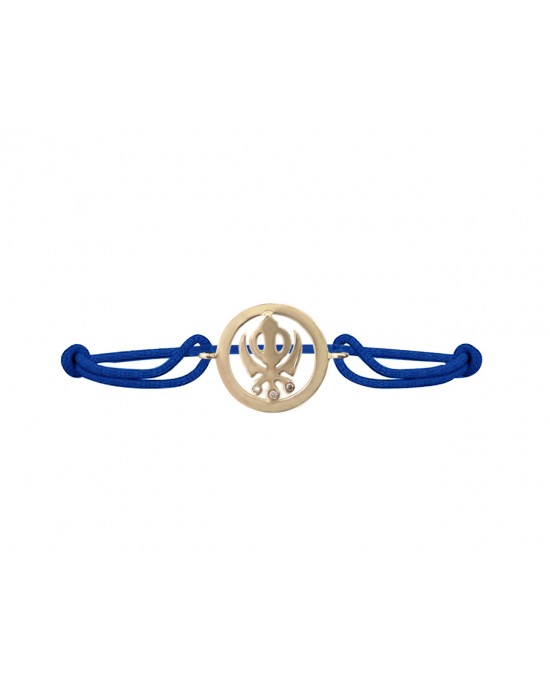 Khanda Bracelet in Gold 14k with Diamonds Khanda Bracelet in Gold 14k with Diamonds