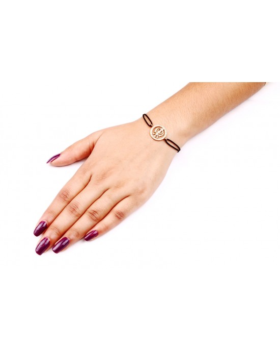 Khanda Bracelet in Gold with Diamonds Khanda Bracelet in Gold with Diamonds
