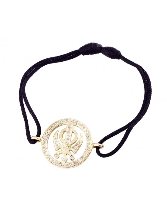 Khanda Bracelet in Gold with Diamonds Khanda Bracelet in Gold with Diamonds