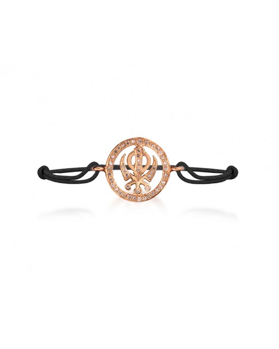 Khanda Bracelet in Gold with Diamonds Khanda Bracelet in Gold with Diamonds