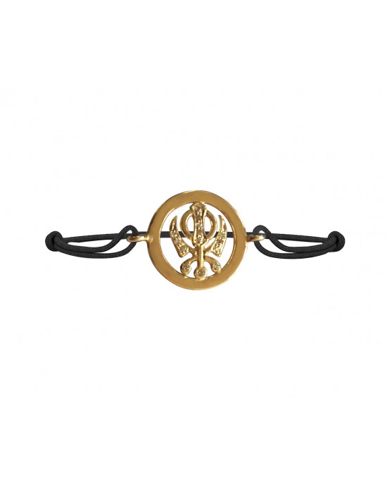 Khanda Inside Diamond Gold Bracelet Khanda Inside Diamond Gold Bracelet