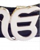 Wide Leather Band Ik Onkar Bracelet Wide Leather Band Ik Onkar Bracelet