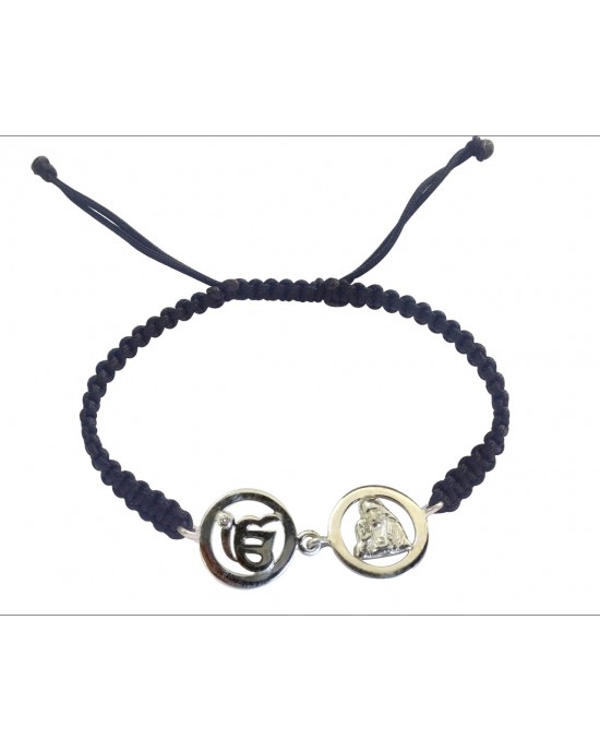 Ik Onkar & Sai Bracelet in Silver Ik Onkar & Sai Bracelet in Silver
