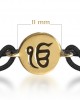 Authentic Ik Onkar Bracelet in 14k Gold for New Born Baby on adjustable black thread nazaria Authentic Ik Onkar Bracelet in 14k Gold for New Born Baby on adjustable black thread nazaria