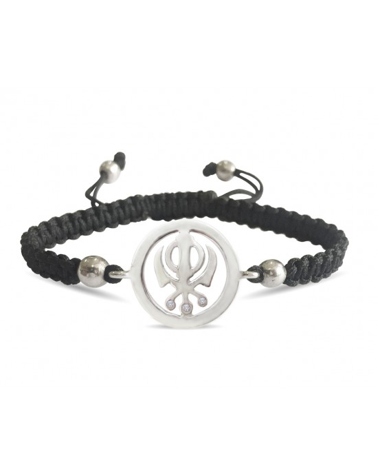 Auspicious Khanda Silver bracelet in silver Auspicious Khanda Silver bracelet in silver