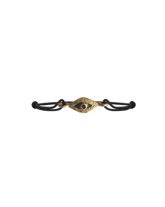 Evil Eye In Gold Bracelet with Enamel Work Evil Eye In Gold Bracelet with Enamel Work
