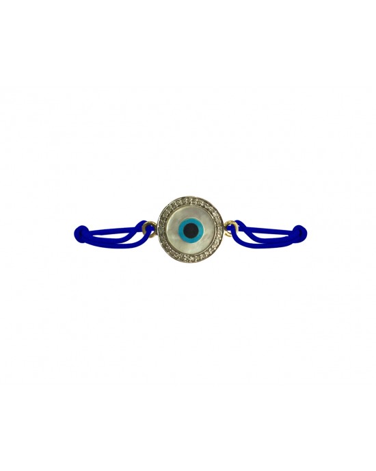 Evil eye Mother of Pearl Bracelet on adjustable thread Evil eye Mother of Pearl Bracelet on adjustable thread
