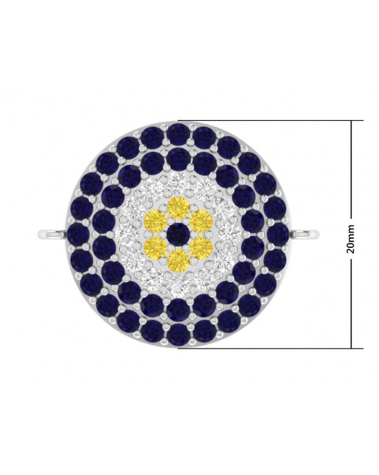 EVIL EYE SAPPHIRE & DIAMOND BRACELET