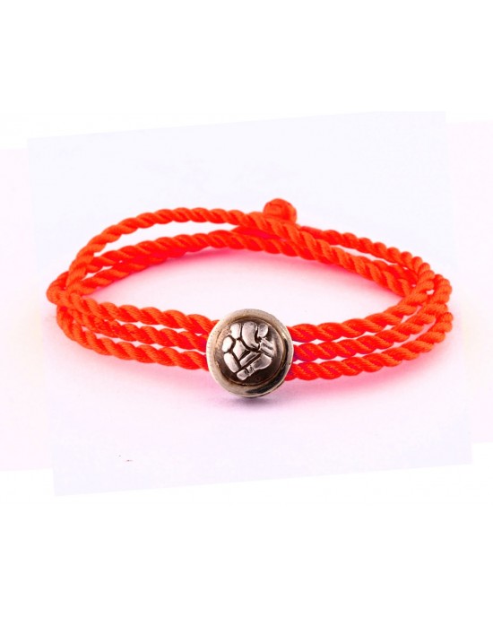 Ganesh Bracelet Cum Pendant in Silver on Size Adjustable Nylon Thread Ganesh Bracelet Cum Pendant in Silver on Size Adjustable Nylon Thread