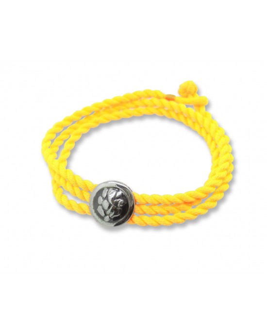 Ganesh Bracelet Cum Pendant in Silver on Size Adjustable Nylon Thread Ganesh Bracelet Cum Pendant in Silver on Size Adjustable Nylon Thread