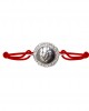 Ganesh Border Diamond Bracelet in Silver on nylon thread Ganesh Border Diamond Bracelet in Silver on nylon thread