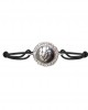 Ganesh Border Diamond Bracelet in Silver on nylon thread Ganesh Border Diamond Bracelet in Silver on nylon thread