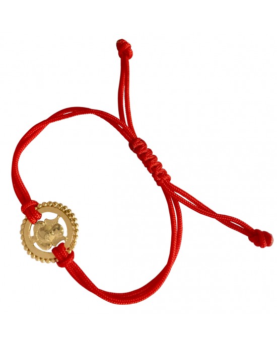 Gold Plated Ganesh Rakhi In Silver On Free Size Adjustable Thread Gold Plated Ganesh Rakhi In Silver On Free Size Adjustable Thread