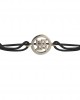 Swastika Bracelet in silver with diamonds on adjustable thread Swastika Bracelet in silver with diamonds on adjustable thread