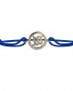 Swastika Bracelet in silver with diamonds on adjustable thread Swastika Bracelet in silver with diamonds on adjustable thread