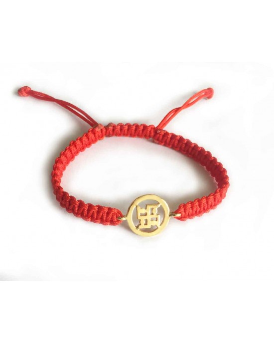 Gold Plated silver Swastika Rakhi Gold Plated silver Swastika Rakhi