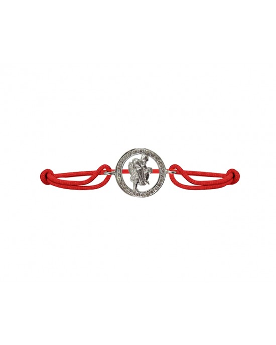 Hanuman Border Diamond Bracelet in Silver with 27 Diamonds Hanuman Border Diamond Bracelet in Silver with 27 Diamonds