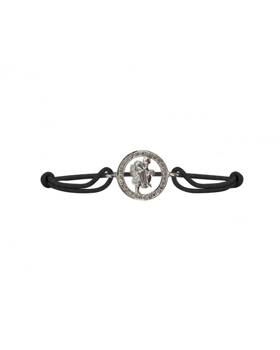 Hanuman Border Diamond Bracelet in Silver with 27 Diamonds Hanuman Border Diamond Bracelet in Silver with 27 Diamonds