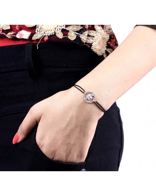 Hanuman Border Diamond Bracelet in Silver with 27 Diamonds Hanuman Border Diamond Bracelet in Silver with 27 Diamonds