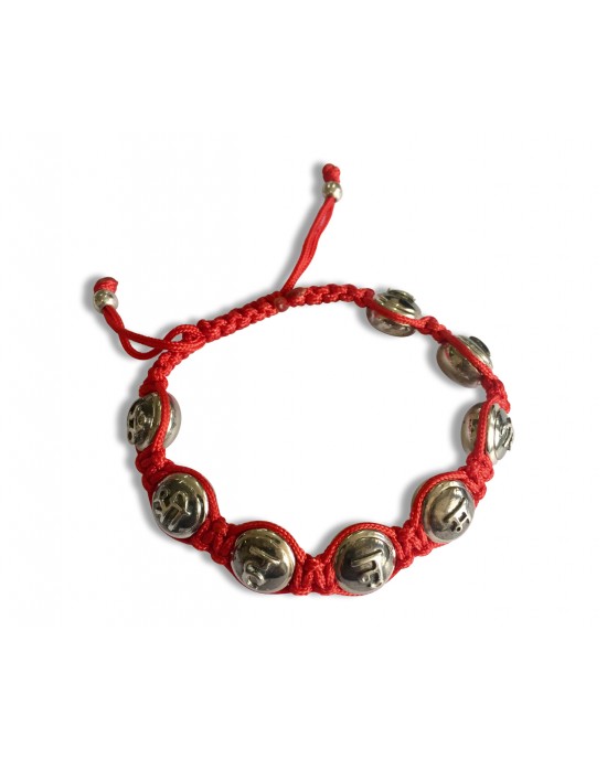 Hanuman Mantra Om Shri Hanumate namah Bracelet in sterling silver on adjustable thread Hanuman Mantra Om Shri Hanumate namah Bracelet in sterling silver on adjustable thread