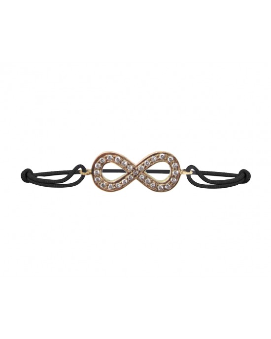 Infinity Symbol Bracelet in Gold With Diamonds Infinity Symbol Bracelet in Gold With Diamonds