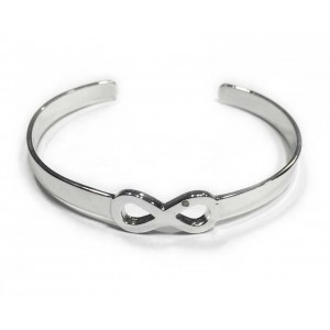 Silver Infinity Bangle 