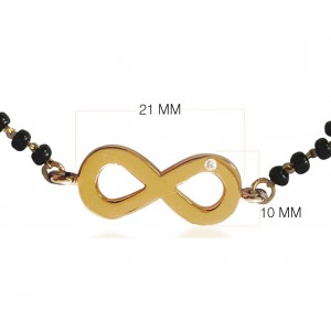 Infinity Gold Bracelet on Mangalsutra chain