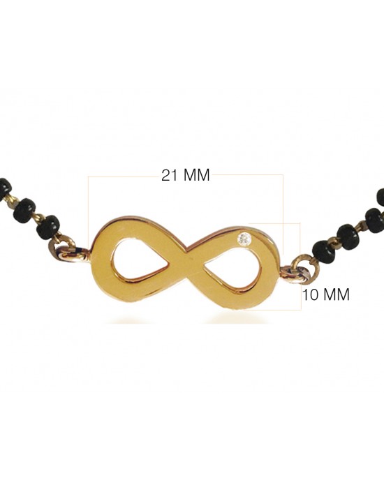Infinity Gold Bracelet on Mangalsutra chain Infinity Gold Bracelet on Mangalsutra chain