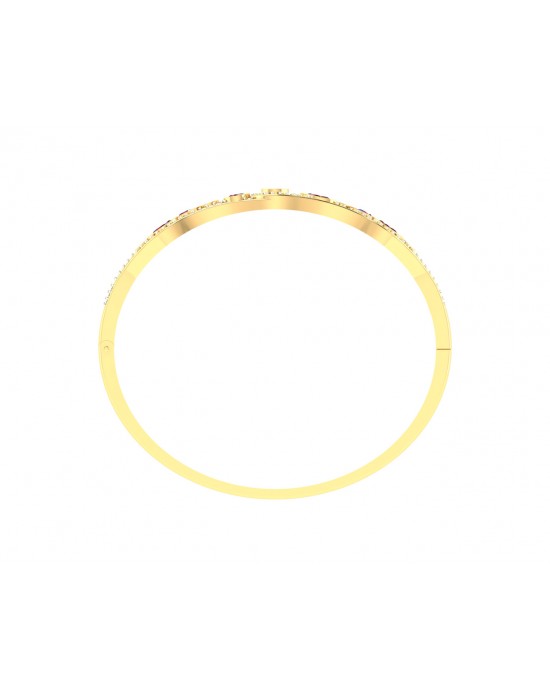 Viola Ruby & Diamond Bangle in 14k Gold Viola Ruby & Diamond Bangle in 14k Gold