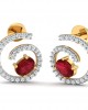 Verica ruby Earrings in Gold with diamonds Verica ruby Earrings in Gold with diamonds