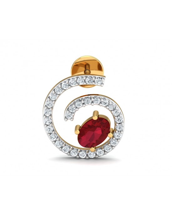 Verica ruby Earrings in Gold with diamonds Verica ruby Earrings in Gold with diamonds