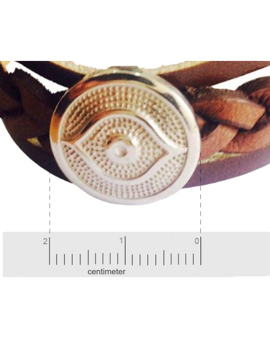 Evil Eye Leather Bracelet for Men