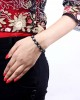 Om Namah Shivay Mantra Bracelet in Two Tone Silver Beads Om Namah Shivay Mantra Bracelet in Two Tone Silver Beads