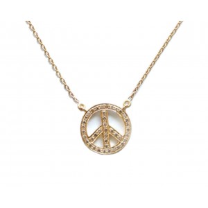 Peace Sign Pendant in Gold 18k