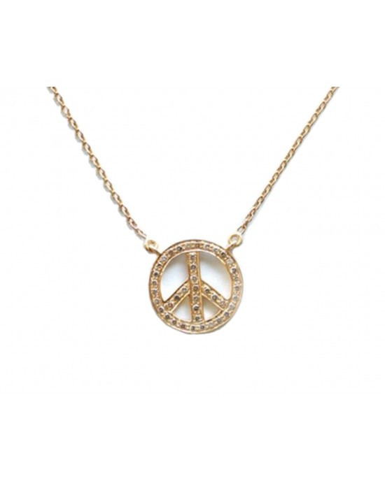 Peace Sign Pendant in Gold 18k Peace Sign Pendant in Gold 18k